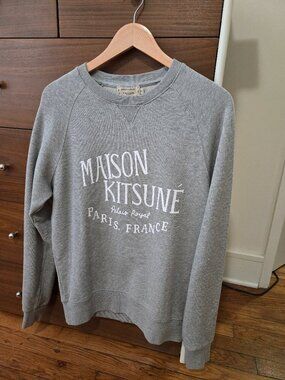 Maison kitsune gray sweatshirt
